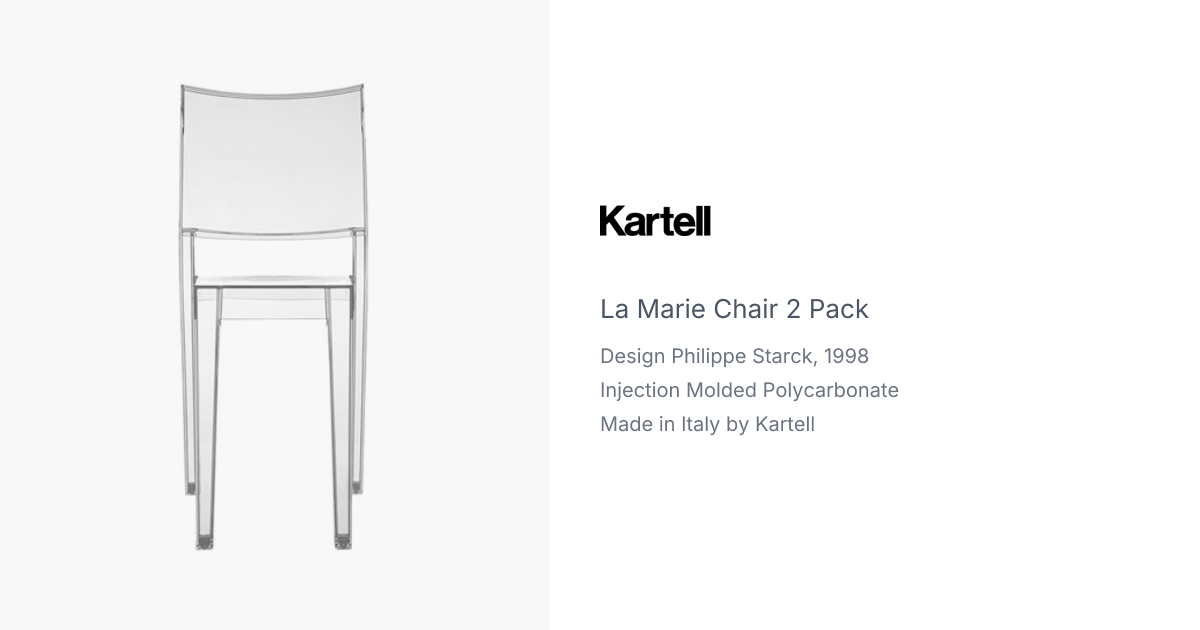 Philippe Starck La Marie Chair for Kartell | hive