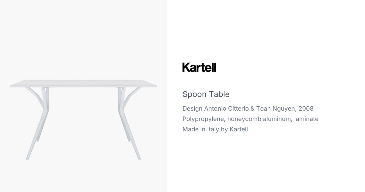 Spoon Table by Antonio Citterio & Toan Nguyen for Kartell | hive