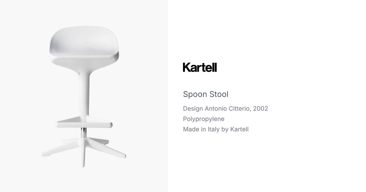 kartell spoon stool by antonio citterio | hive