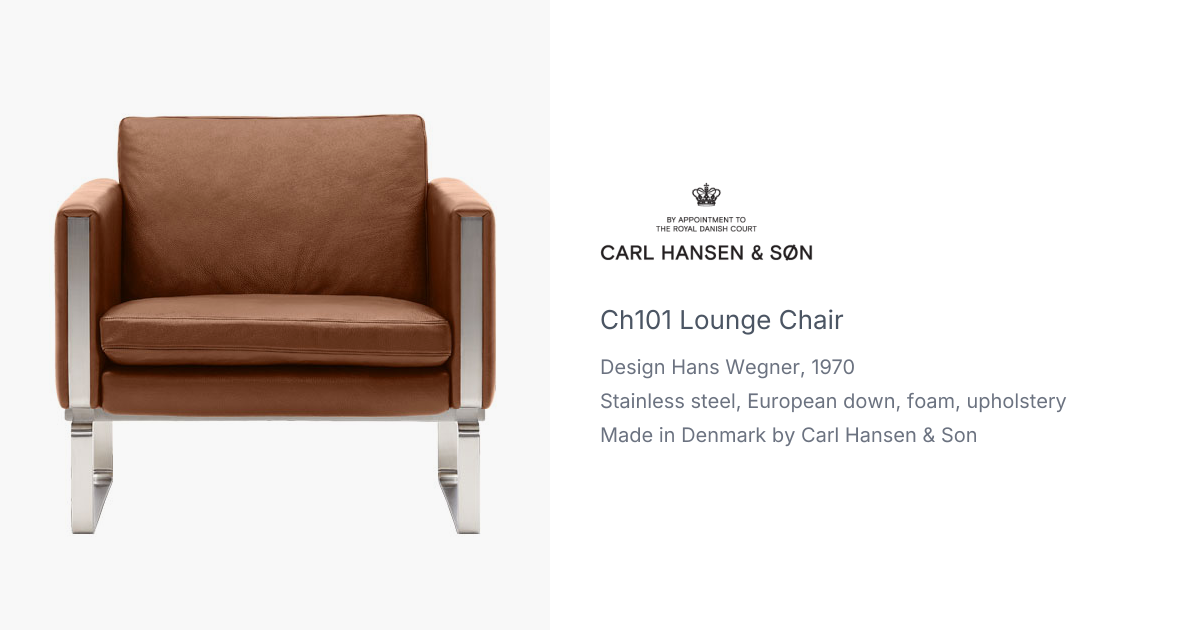 CH101 Lounge Chair by Hans J. Wegner for Carl Hansen & Son | hive