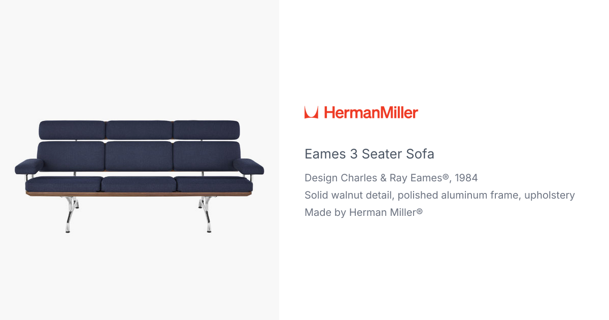Eames 3 Seat Sofa for Herman Miller | hive