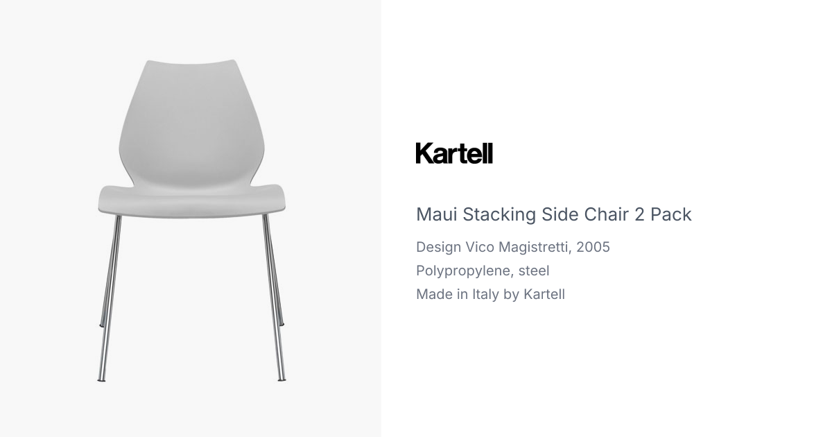 Maui Stacking Side Chair by Vico Magistretti for Kartell | hive