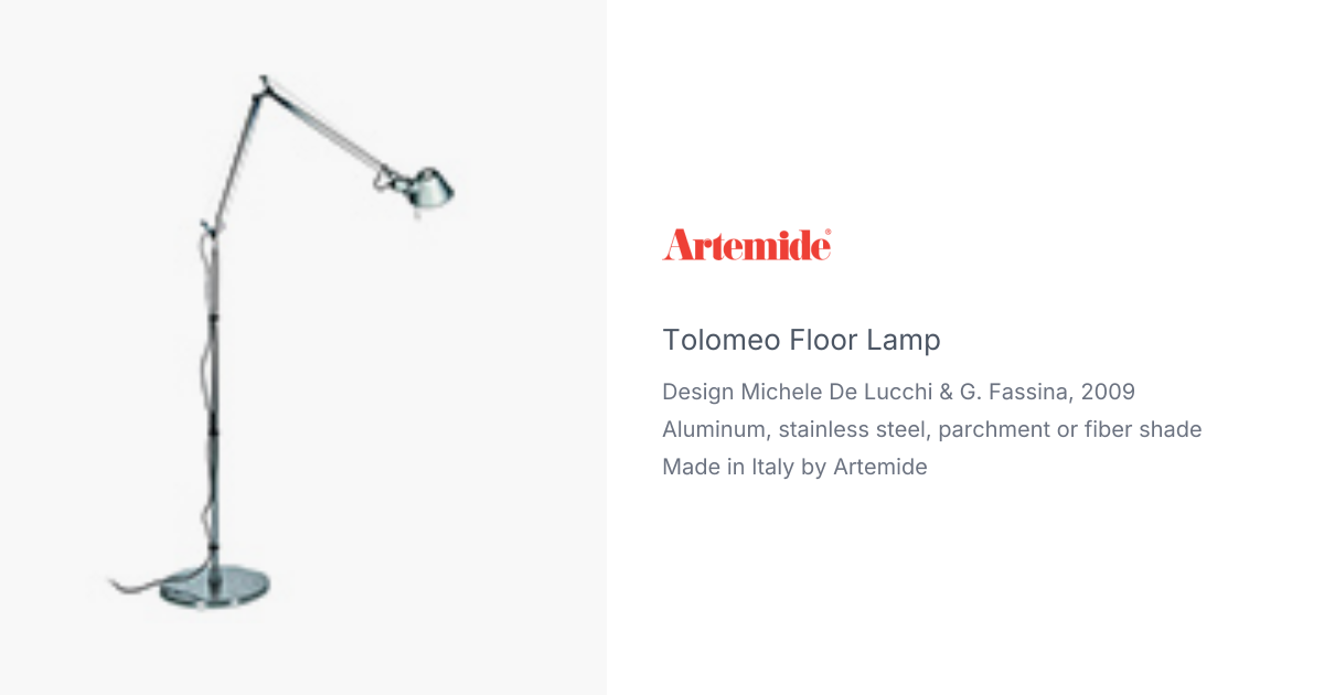 Tolomeo Floor Lamp by Michele De Lucchi for Artemide | hive