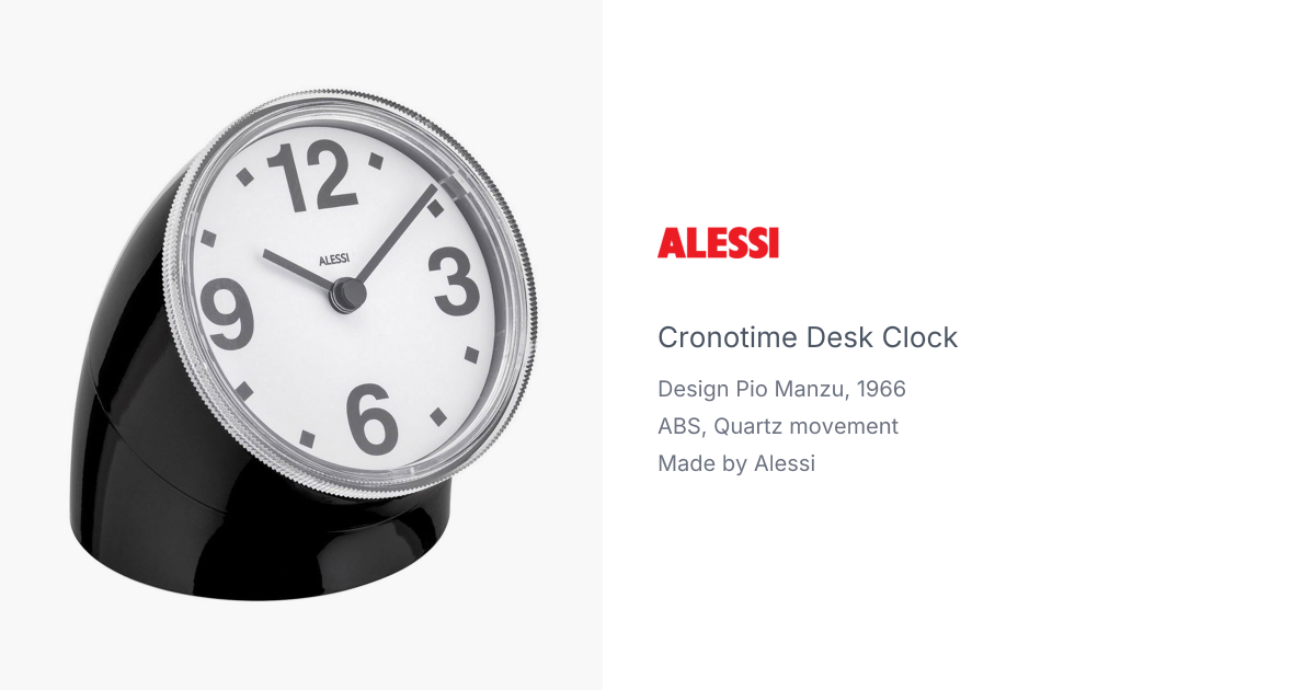 Cronotime Desk Clock by Pio Manzu for Alessi | hive