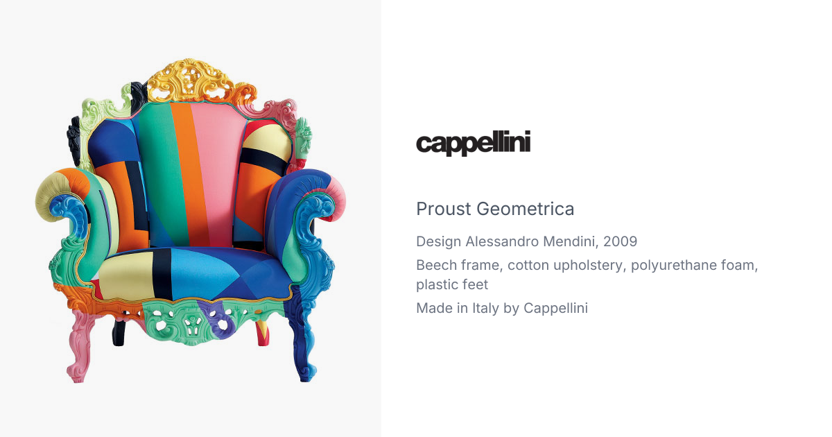 Proust Geometrica by Alessandro Mendini for Cappellini | hive