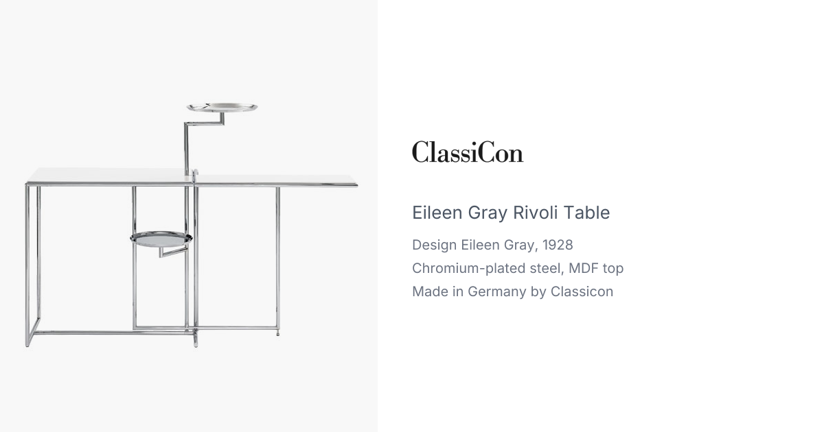 Rivoli Table by Eileen Gray for Classicon | hive