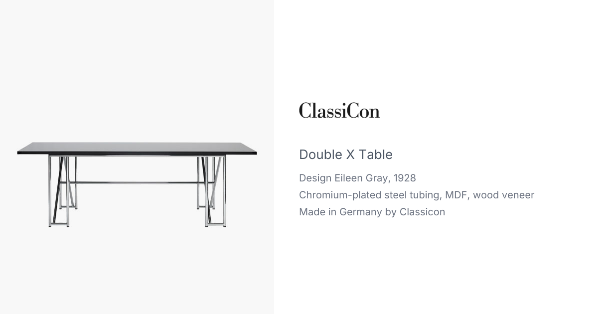 Double X Table by Eileen Gray for Classicon | hive