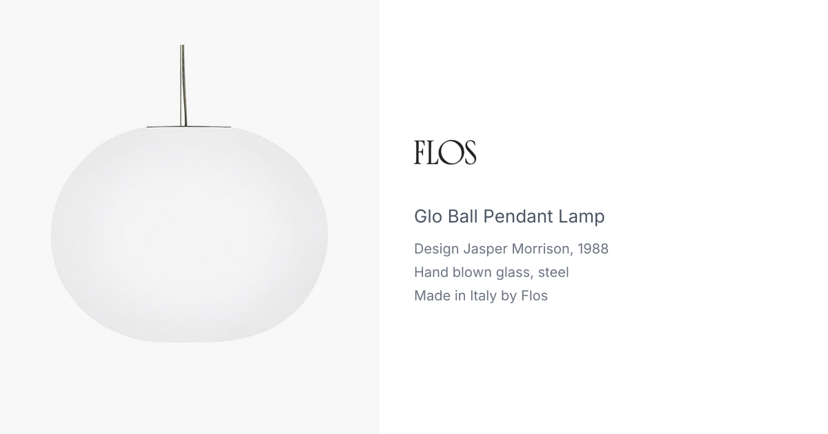flos glo ball pendant lamp by jasper morrison | hive
