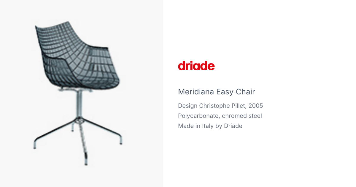Meridiana Easy chair by Christophe pillet for Driade | hive