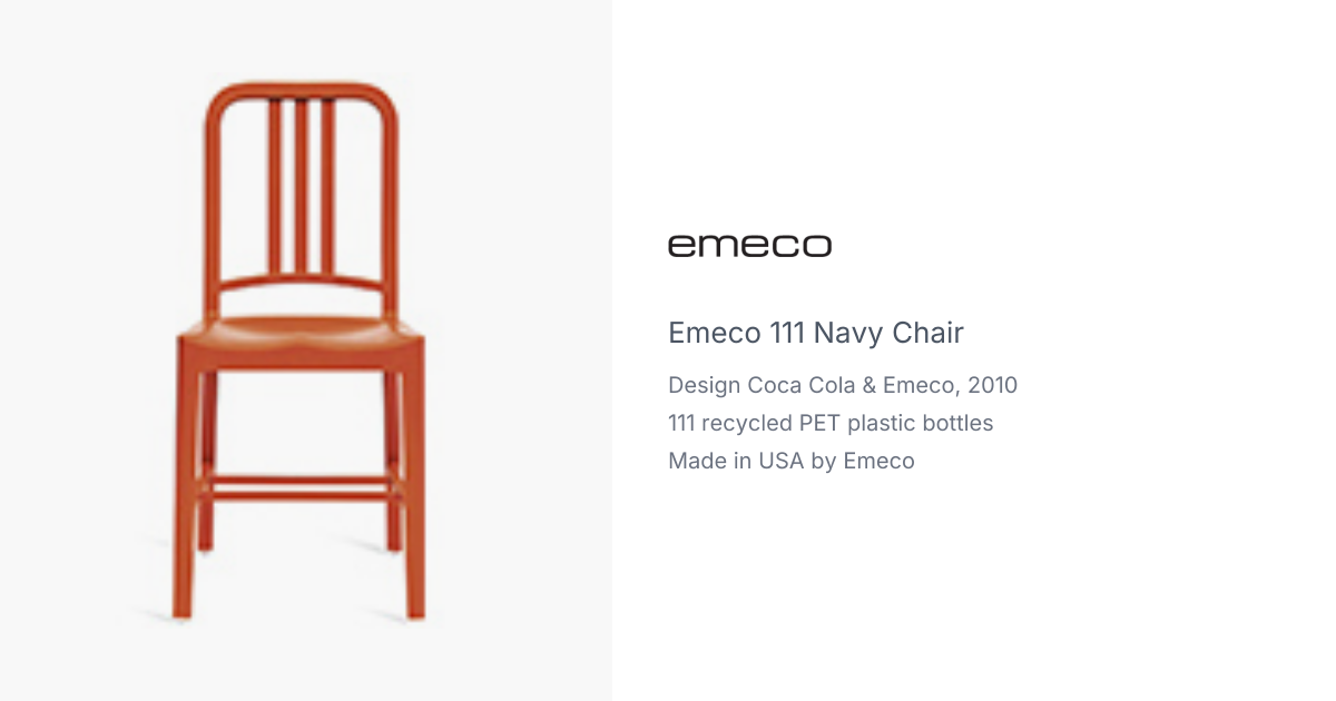 111 Navy Chair by Coca Cola & Emeco | hive