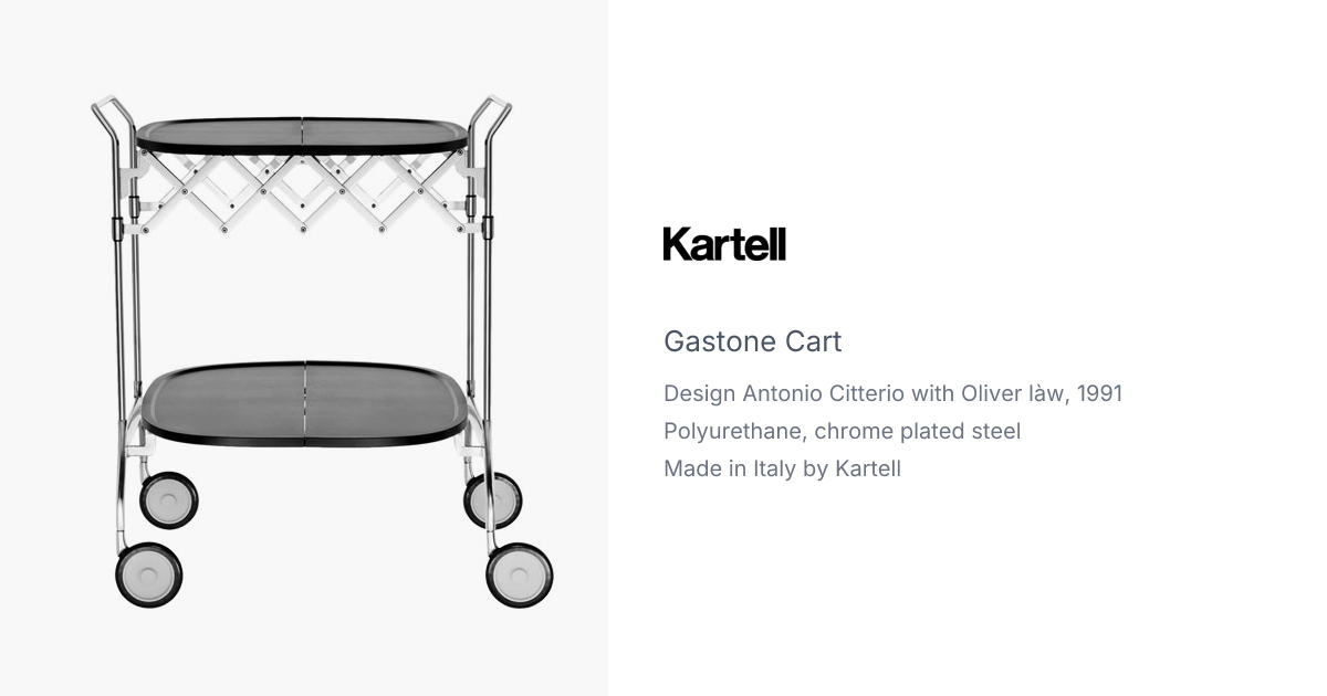 Gastone Cart by Antonio Citterio for Kartell | hive