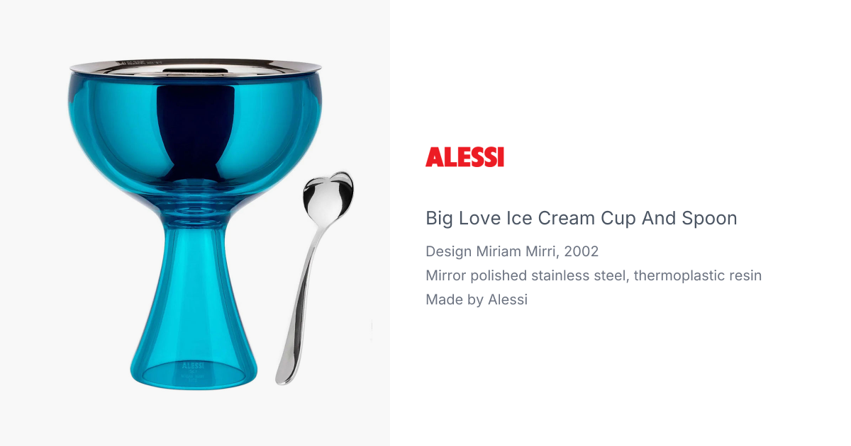 Big Love Ice Cream Cup by Miriam Mirri for Alessi | hive