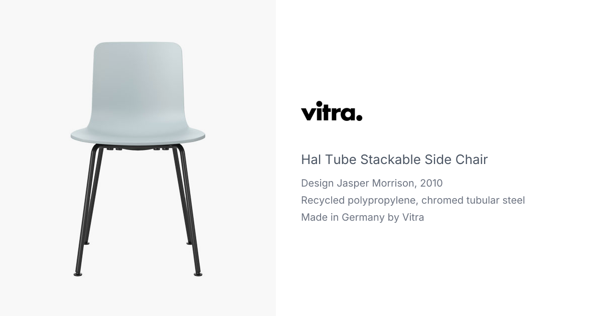 hal tube stackable side chair by Jasper Morrison for Vitra | hive