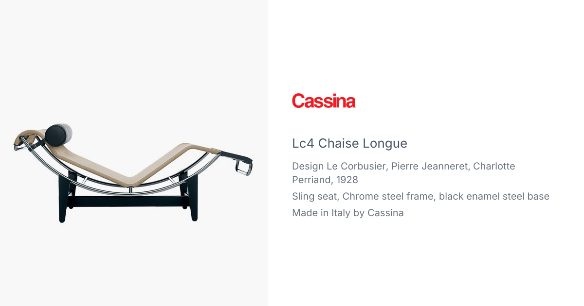 Le Corbusier LC4 Chaise Lounge produced by Cassina | hive