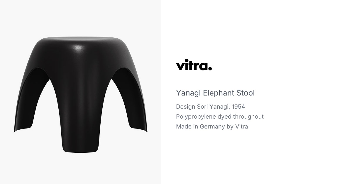 Sori Yanagi Elephant Stool produced by Vitra | hive