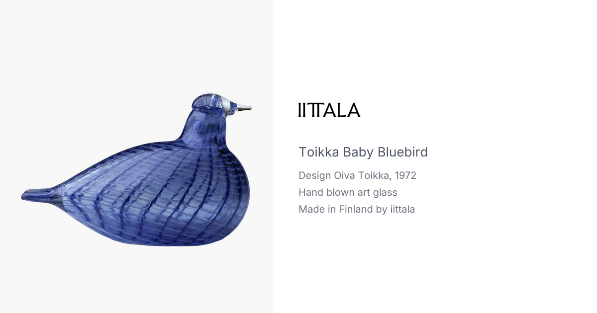 BBT Baby Bluebord by Oiva Toikka from Iittala | hive