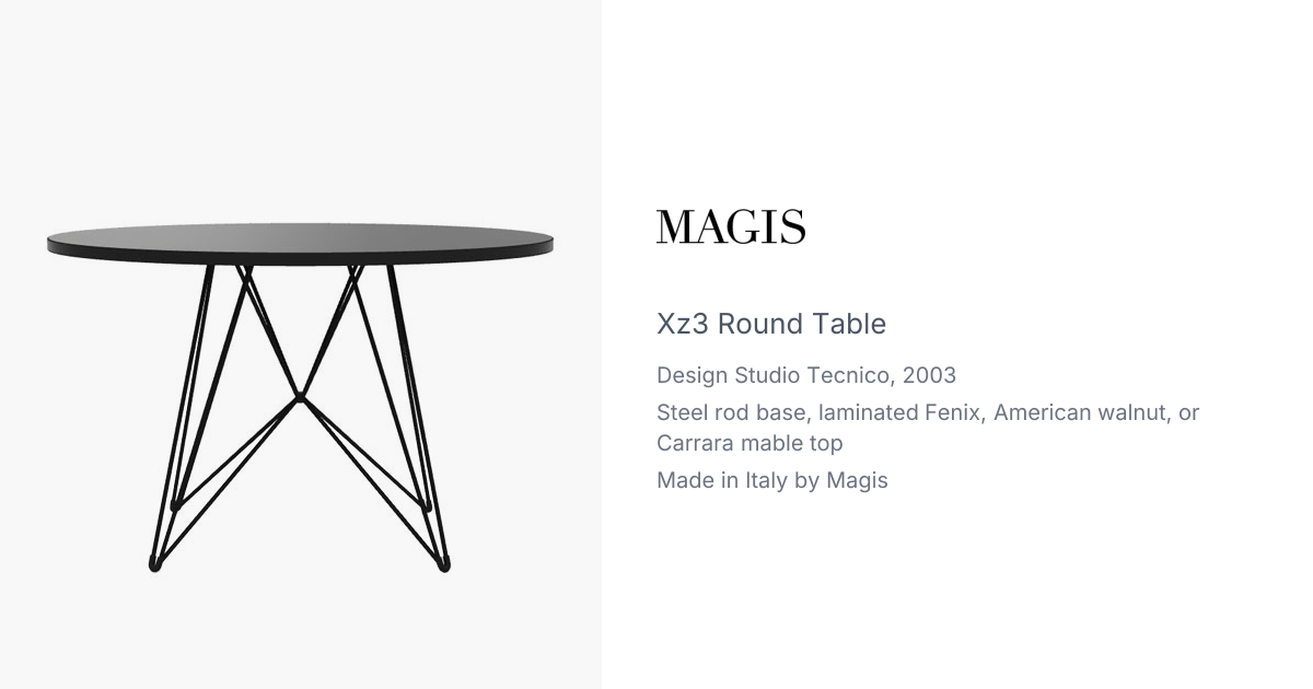 XZ3 Round Table by studio tecnico for magis | hive
