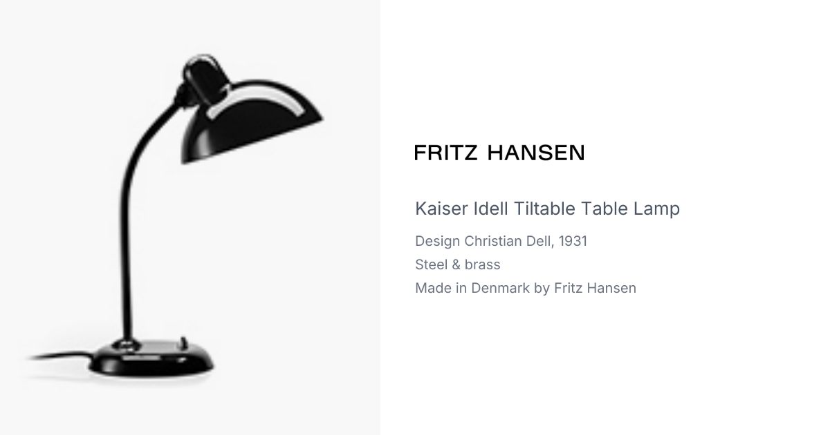 kaiser idell table lamp by christian dell for fritz hansen | hive
