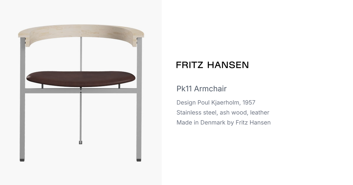 pk11 armchair by poul kjaerholm for fritz hansen | hive