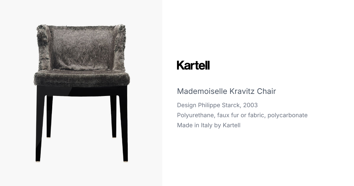 Mademoiselle Kravitz Chair by Phlippe Starck for Kartell | hive