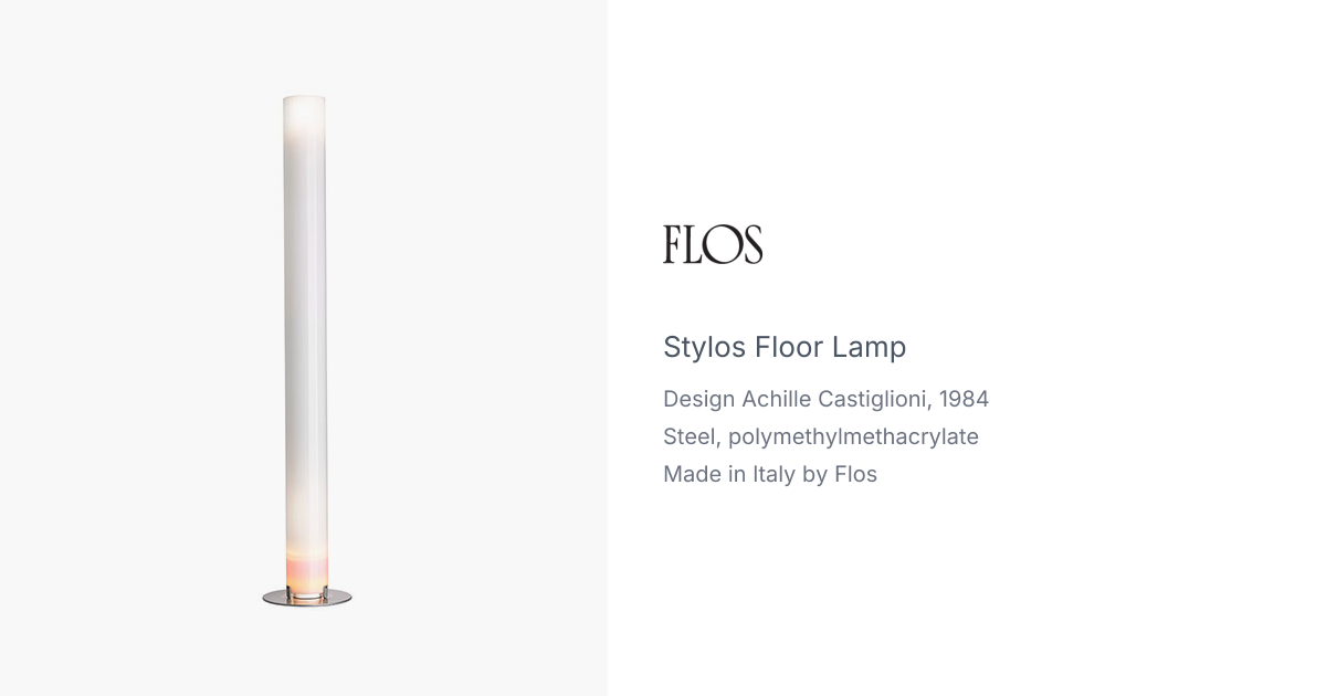 Flos Stylos Floor Lamp by Achille Castiglioni for Flos | hive