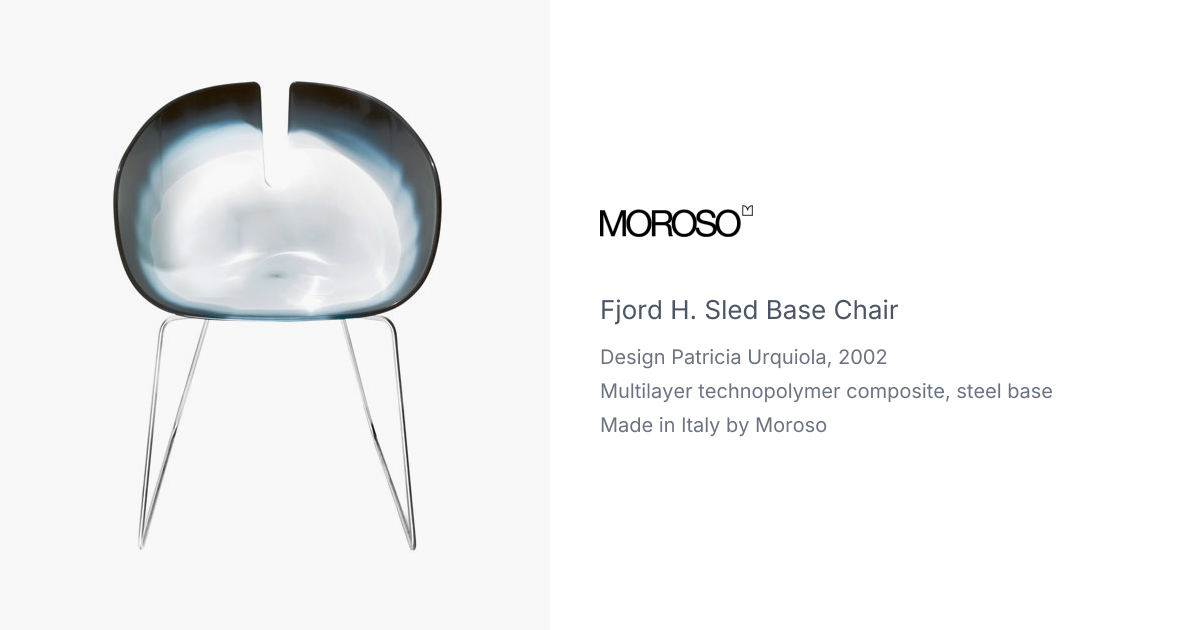 Fjord H. Chair by Patricia Urquiola for Moroso | hive