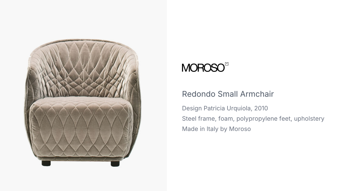 Redondo Small Armchair by Patricia Urquiola for Moroso | hive