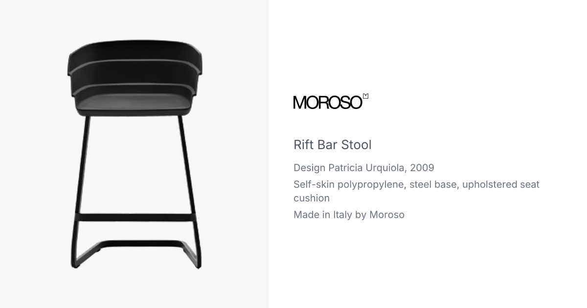 Rift Bar Stool by Patricia Urquiola for Moroso | hive