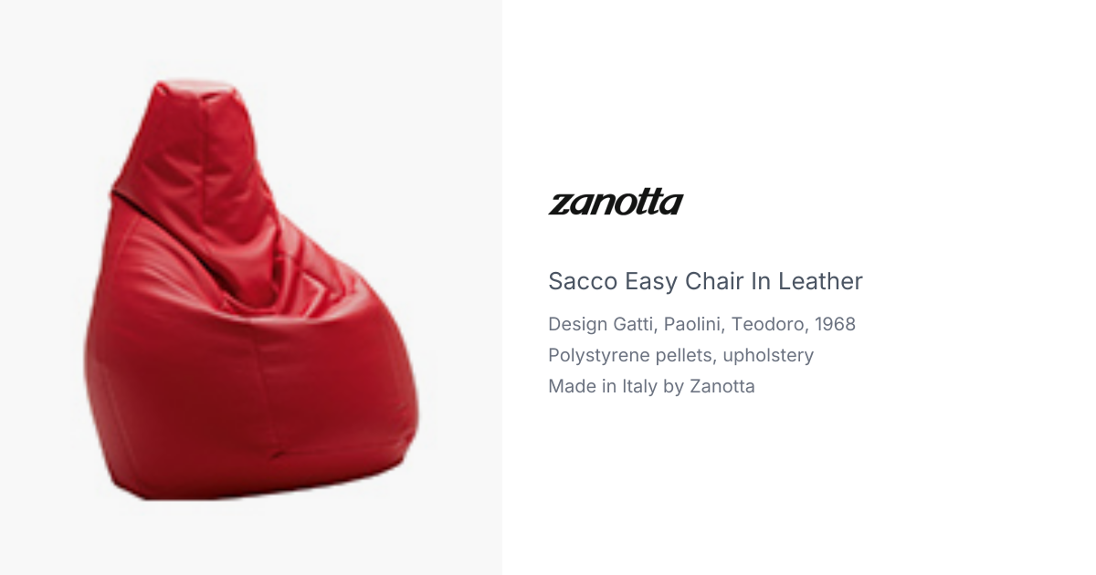 sacco easy chair in leather | hive