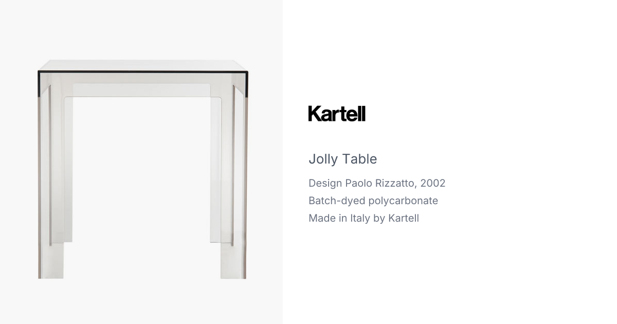 Kartell Jolly Table by Paolo Rizzatto | hive