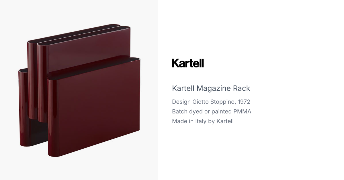 Kartell Magazine Rack by Giotto Stoppino | hive