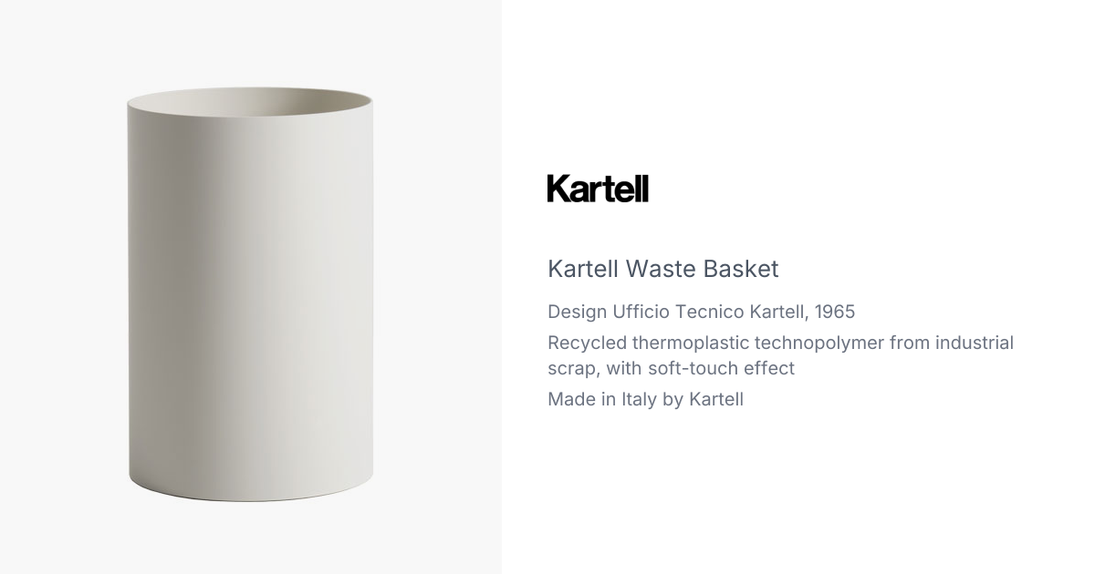 Kartell Waste Basket by Ufficio Tecnico Kartell | hive
