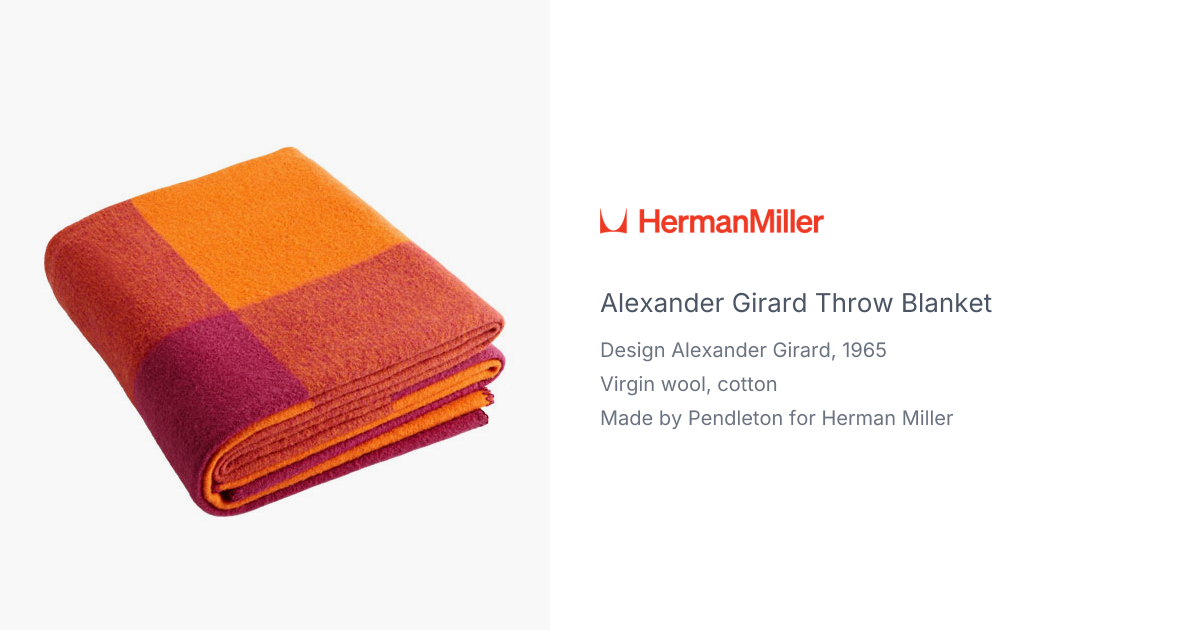 Alexander Girard Throw Blanket for Herman Miller | hive