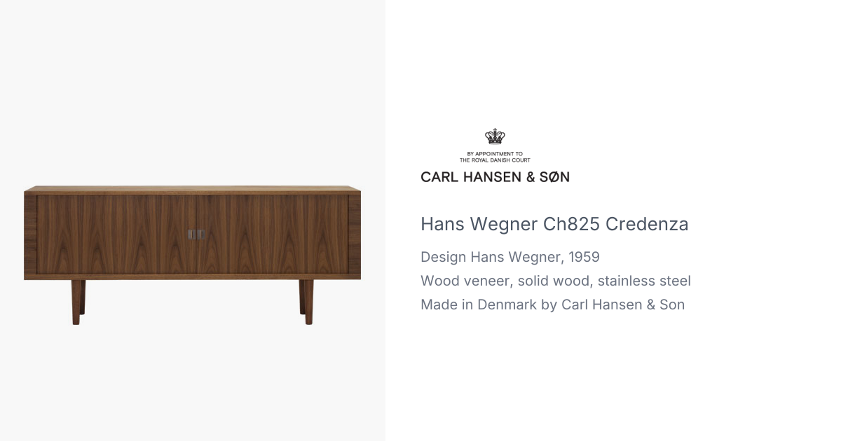 Hans Wegner CH825 Credenza produced by Carl Hansen and son | hive