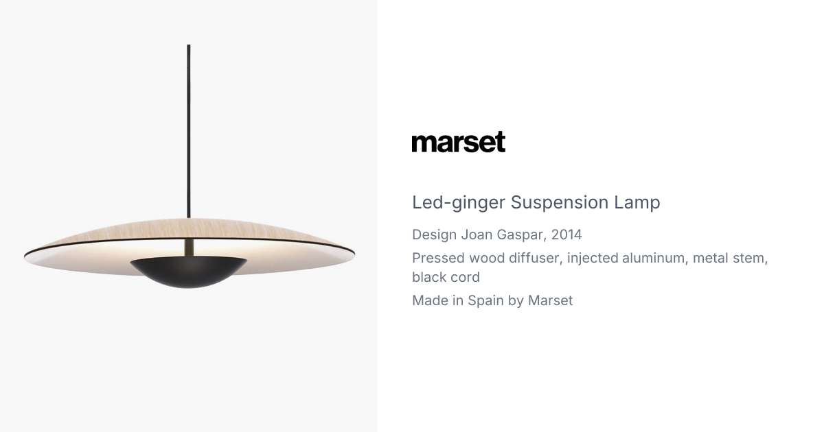 LED-Ginger Suspension Lamp by Joan Gaspar for Marset | hive