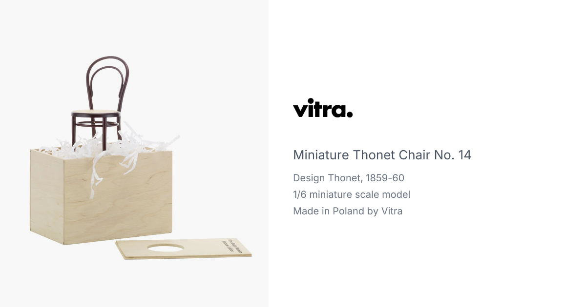 Miniature Thonet Chair No. 14 produced by Vitra Design Museum | hive