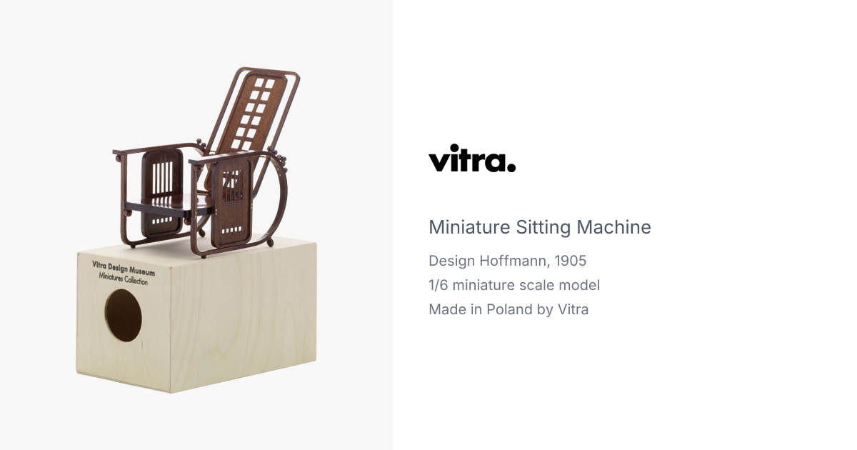 Miniature Sitting Machine Chair by Hoffmann produced by the Vitra