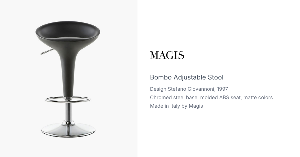 Bombo Adjustable Stool by Stefano Giovannoni for Magis | hive