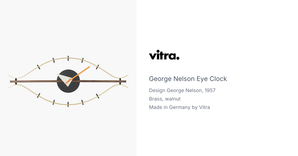 George Nelson Eye Clock for Vitra Design Museum | hive
