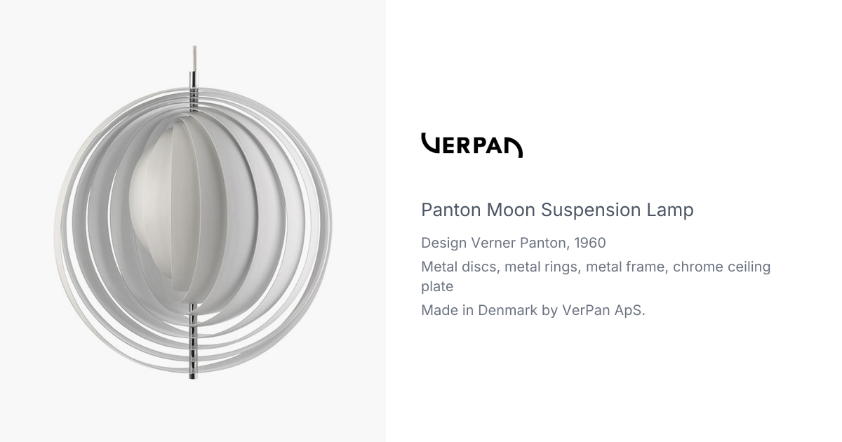 Moon Spherical Suspension Lamp by Verner Panton for Verpan | hive