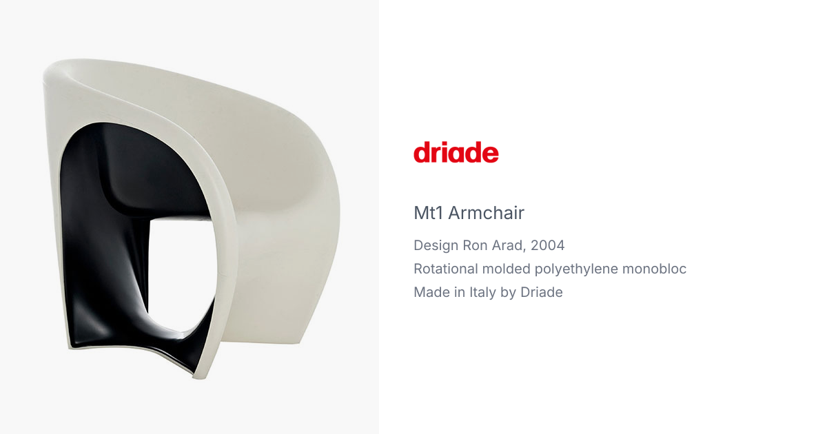 MT1 Armchair by Ron Arad for Driade | hive