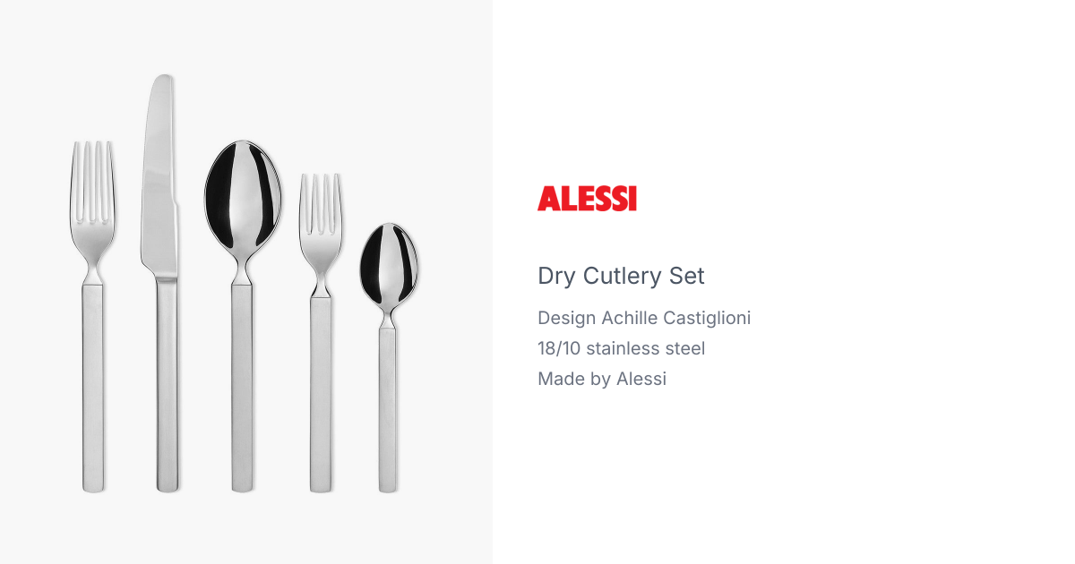 Dry Cutlery Set by Achille Castiglioni for Alessi | hive