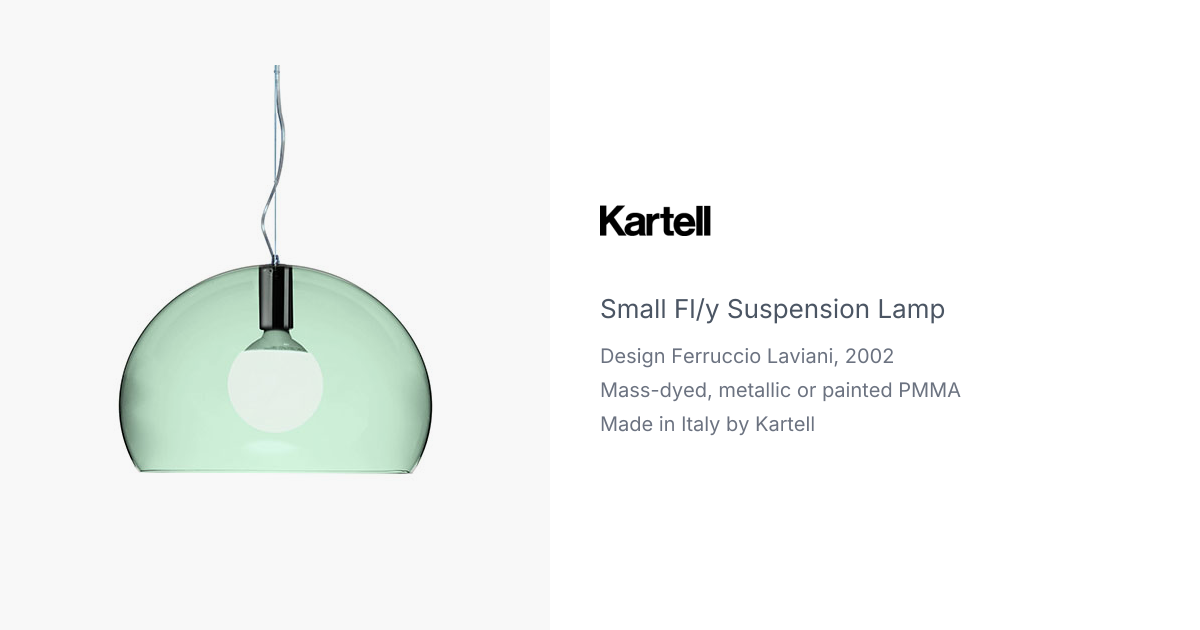 Small FL/Y Suspension Lamp by Ferruccio Laviani for Kartell | hive