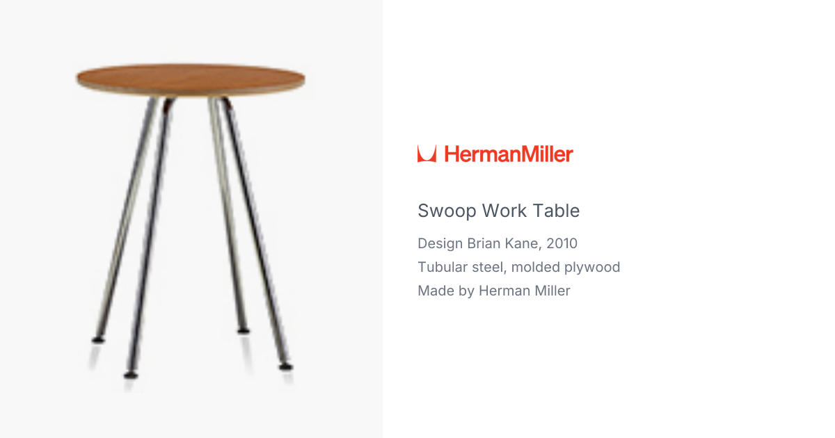 Swoop Work Table by Brian Kane for Herman Miller | hive