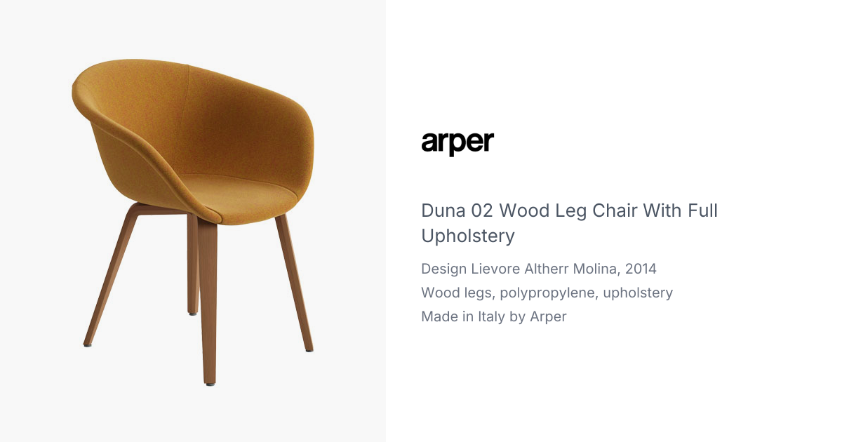 duna 02 wood leg chair with full upholstery | hive