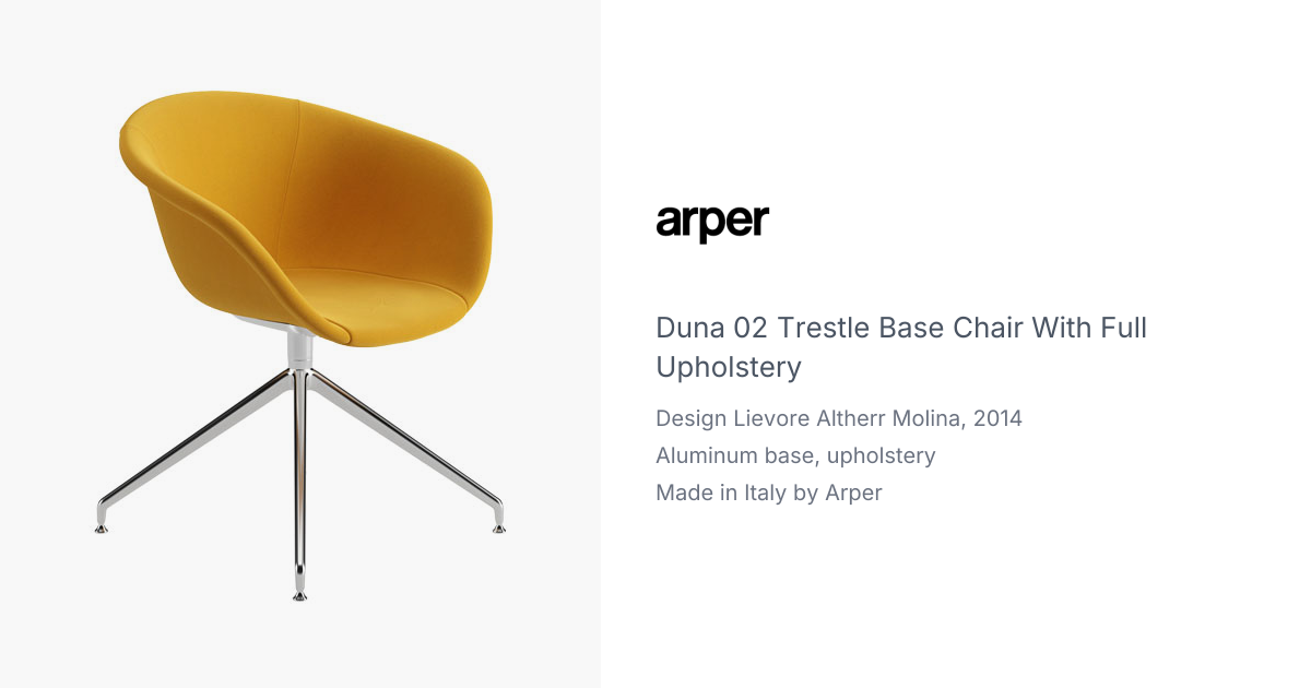 duna 02 trestle base chair with full upholstery | hive