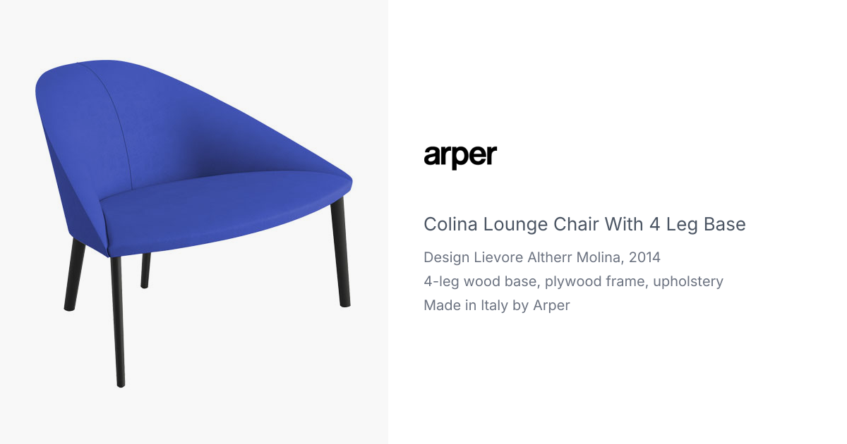 値下げarper Colina Arm Chair M ネイビーブルー colina lounge chair with 4 leg base | hive