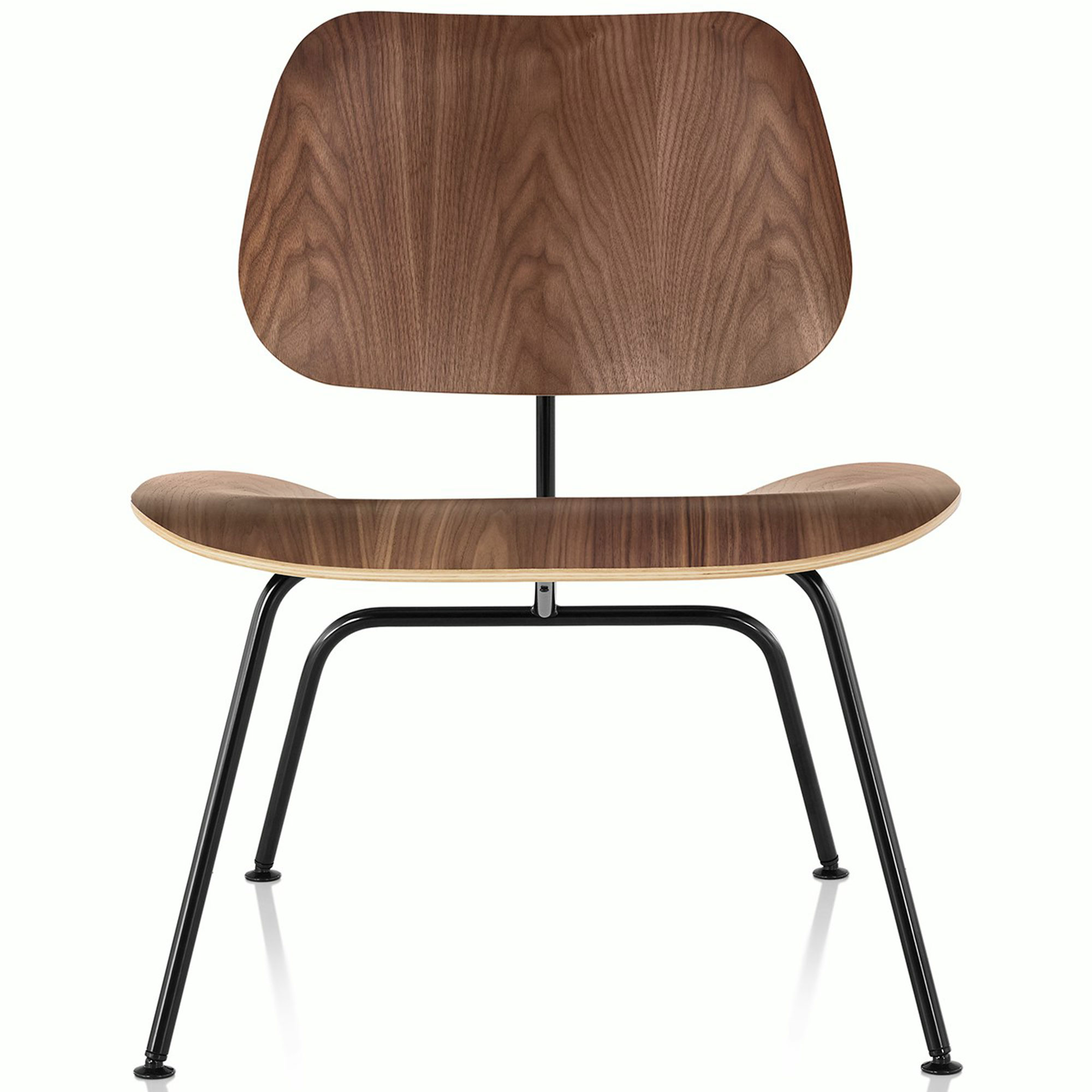 Eames Molded Plywood Lounge Chair with Metal Legs by Charles & Ray