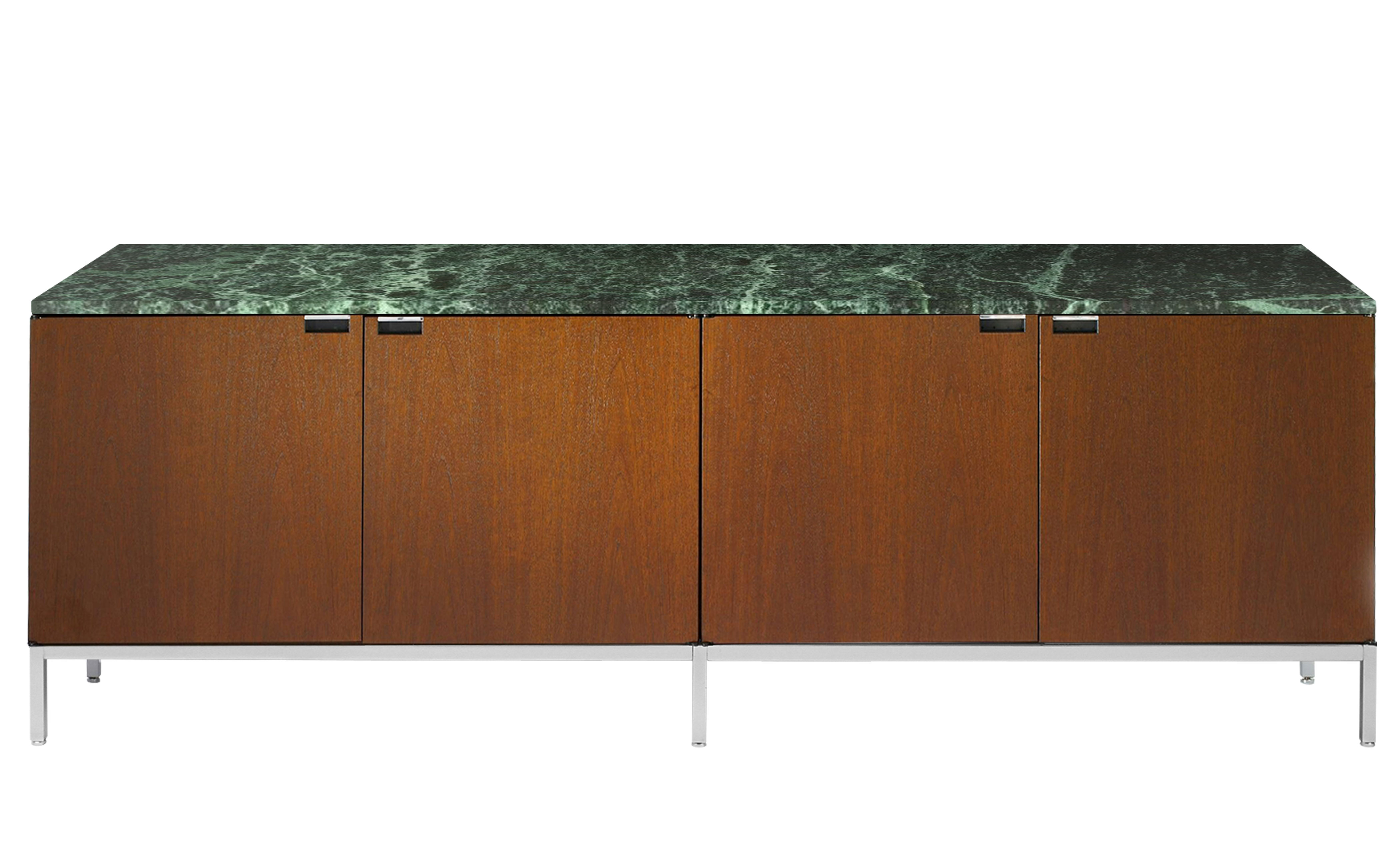 Nelson Basic Cabinet Series Media Unit / tapered legs / aluminum wavy pulls  / white oak finish, image size:4200x2576