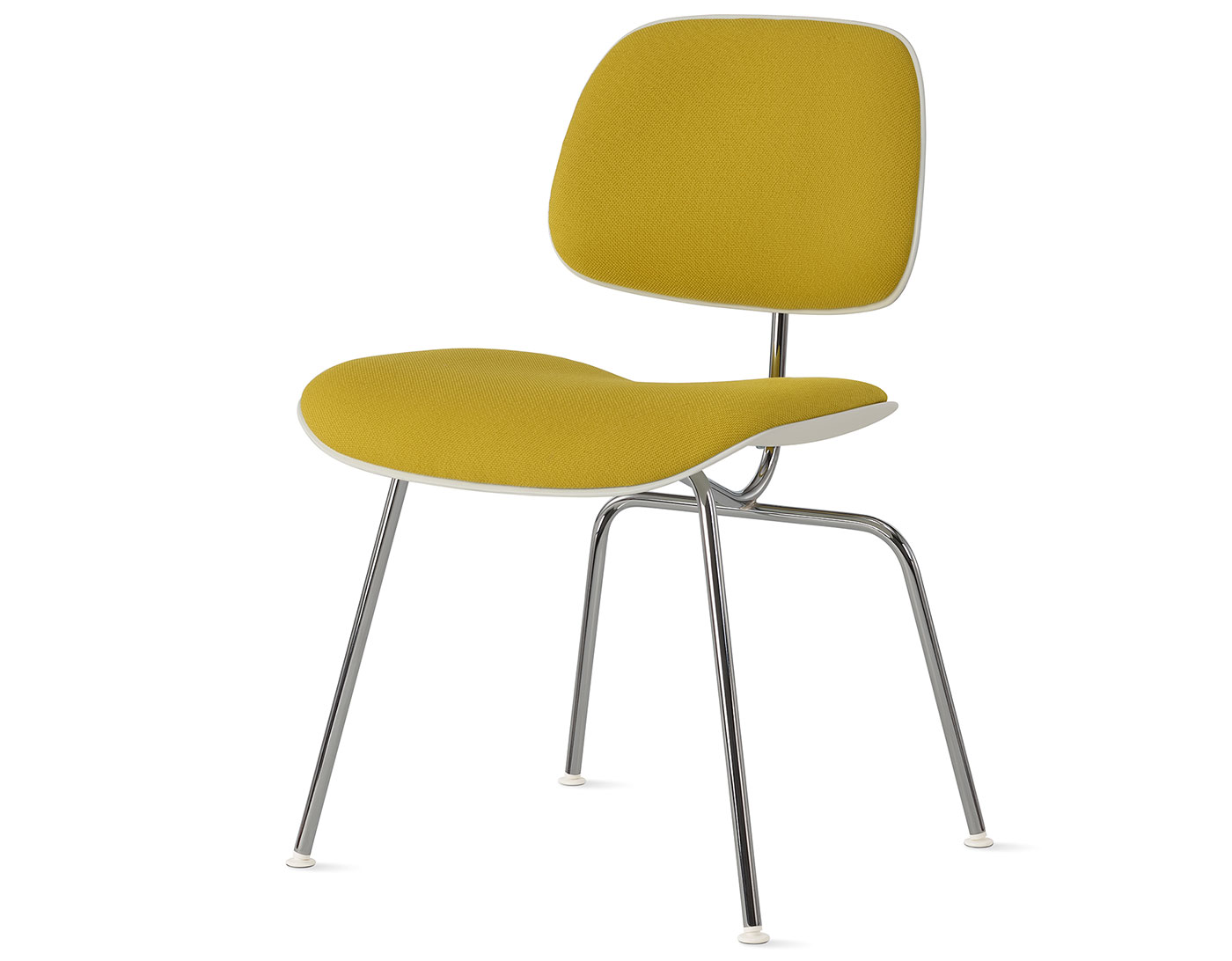 Eames Upholstered Molded Plastic Dining Chair Metal Base EC-127 by